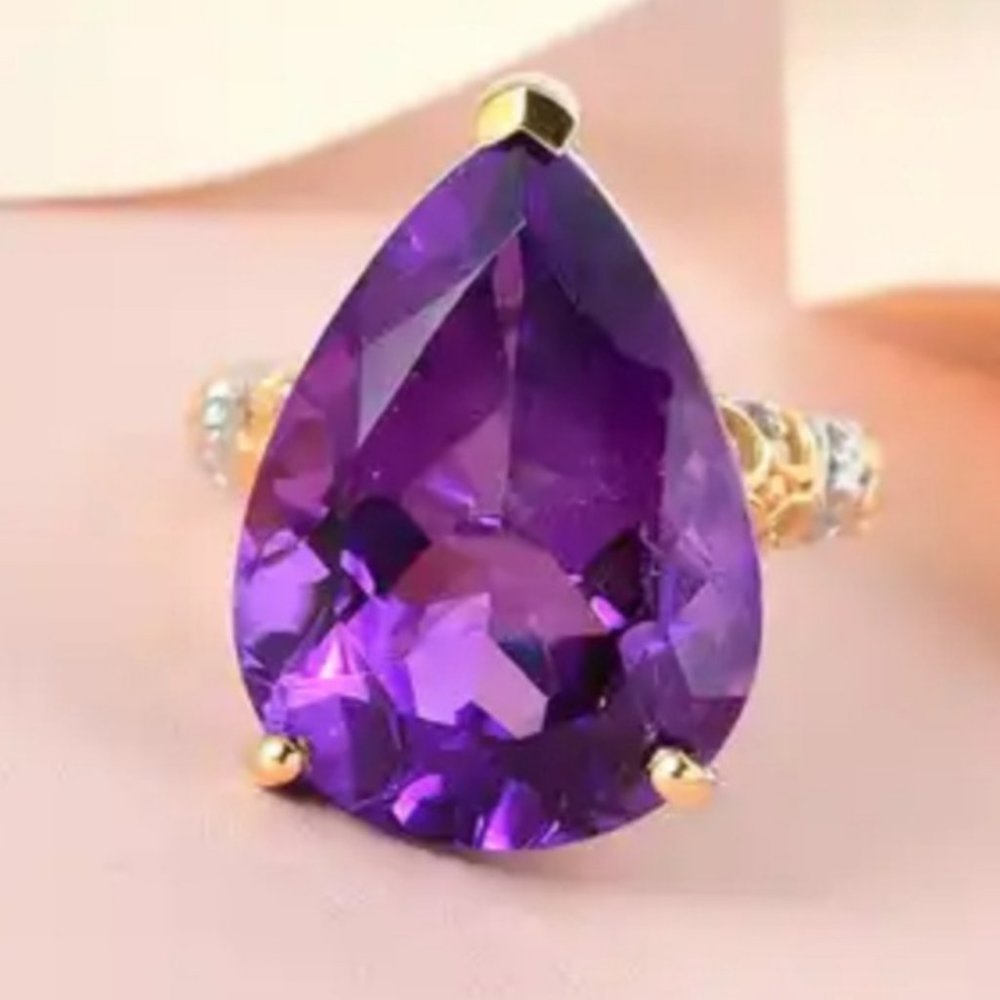 18.65ct Amethyst Solitaire Ring - image 5